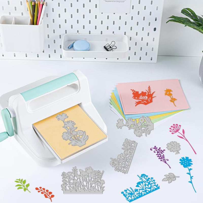 twinklemon 31PCS Flower Metal Die Cuts Wildflower Metal Cutting Dies Flower Leaf Shape Embossing Scrapbooking Cuts Stencil Leaves Embossing Paper Dies for Card Making Album Decorative - Image 3